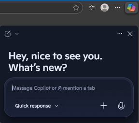 CoPilot on windows Edge broswer